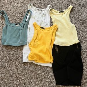 4 Zara tanks and 1 urban outfitters tank- great condition